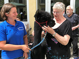 Alpaka-Walk im Alten- und Pflegeheim St. Martin Ochtendung